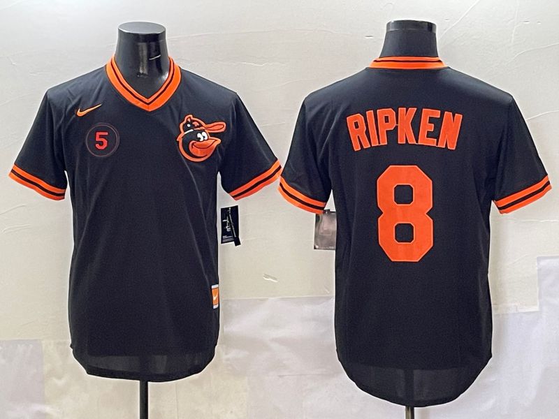 Men Baltimore Orioles #8 Ripken Black Game 2025 Nike MLB Jersey style 5093->baltimore orioles->MLB Jersey